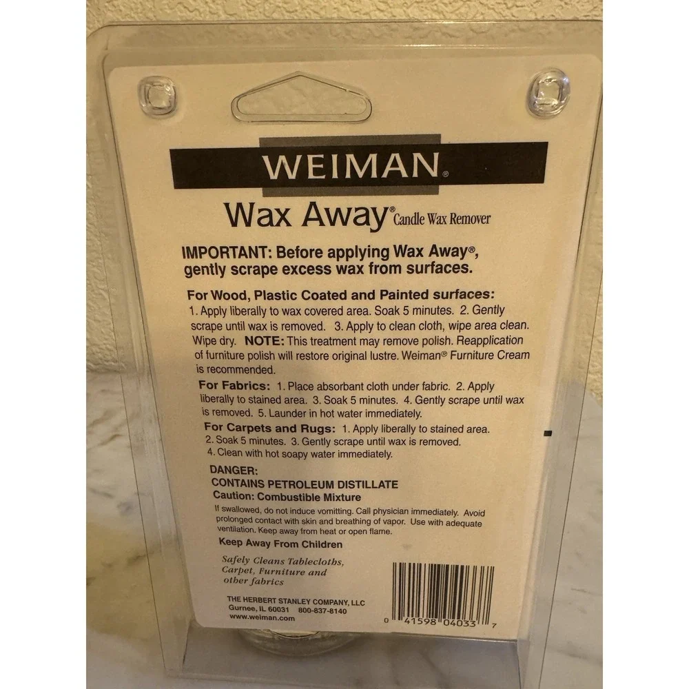 Weiman Wax Away Candle Wax Remover Set 4 Oz
